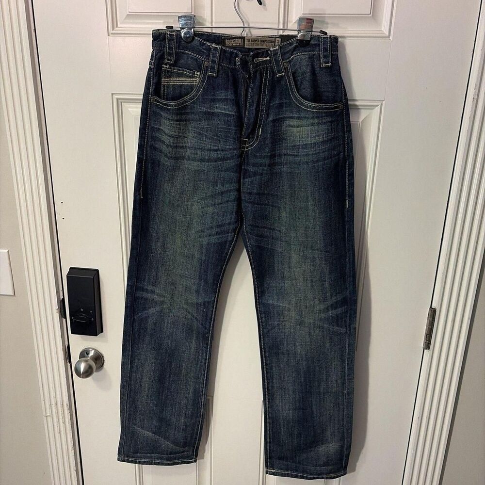 Rock and Roll Tuff Cooper Competition Men's Blue Jeans 30X34